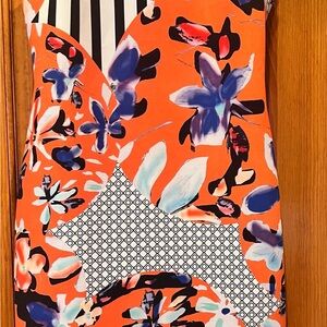 Vibrant Floral and Geometric Dress